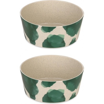 Koziol 1456700 Connect Bowl Monstera Splash 2-dílná sada misek Nature Desert Sand 890 ml