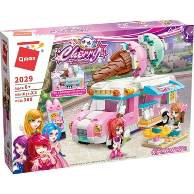 Qman Конструктор, Qman, Розов ван за сладолед, 388 части (Q2029)