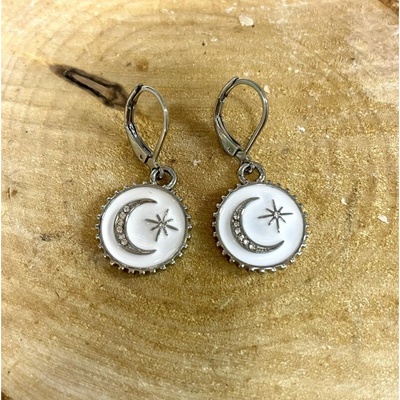 Prosperk náušnice bílé night sky S0727