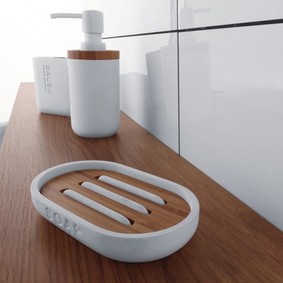 Nimco Kora dóza na kartáčky bílá /bambus KO24057-05 – Hledejceny.cz