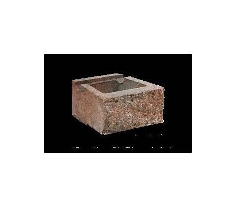 CUP STONE malý RUSTIK Červeno-černá