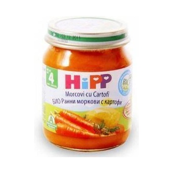 HiPP Био пюре от ранни моркови с картофи hipp, 4+ месеца, 125гр