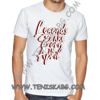 Image 1 of Fruit of the Loom Тениска - Legends are born in April