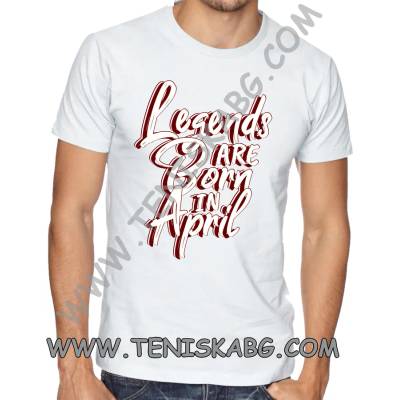 Fruit of the Loom Тениска - Legends are born in April