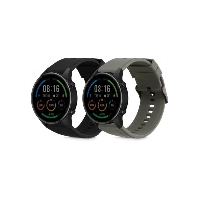 kwmobile 2x Гривна за Xiaomi Mi Watch Color Sport / S1 Active - черен - 53421