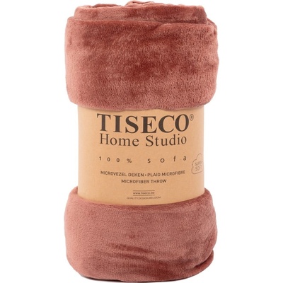 Tiseco Home Studio Ružová mikroplyšová deka 130x160