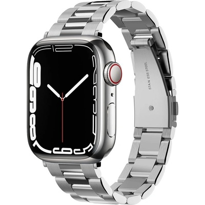Spigen Стомамена верижка за Apple Watch 4/5/6/7/8/SE (38/40/41 mm) от Spigen Modern Fit Band - Сребриста (8809640253553)