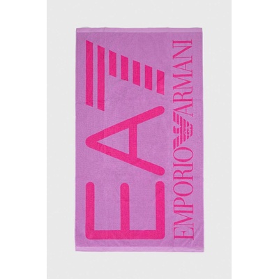 Giorgio Armani Памучна кърпа EA7 Emporio Armani 100 x 170 cm в лилаво (4R790.904007.00091)