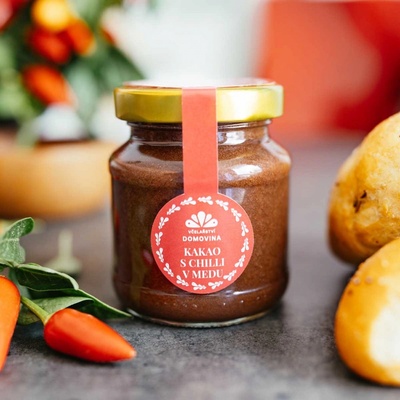 Včelařství Domovina Kakao s chilli v medu 180 g
