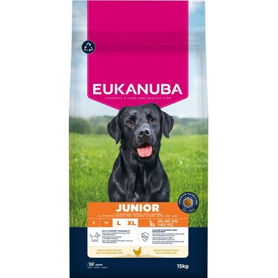 Eukanuba Premium Nutrition Junior Large & Giant s kuřecím 2 x 15 kg