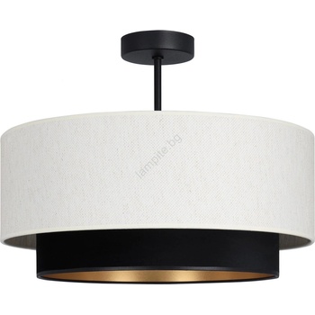 BELIS Плафон NATIA, 1xE27/60W/230V, Ø 45 см, бял/черен (BE1014)