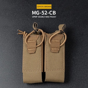 Wosport DPMP Double Molle na dva 9mm pistolové zásobníky coyote
