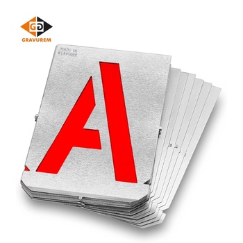 GRAVUREM Комплект метални шаблони 200 мм, Букви A-Z / Gravurem 7002000B / (Grvrm 7002000B)