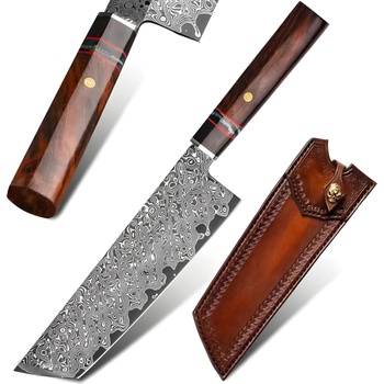 HARAHU Дамаски кухненски нож harahu yu-29020 - Кафяв kp29020 (yu-29020)