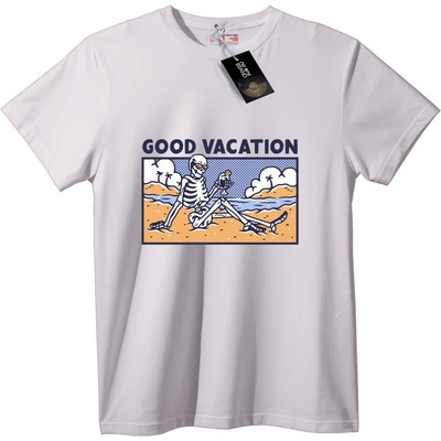 NOONEBRAND Тениска Скелет на Добра Ваканция - 3XL, White