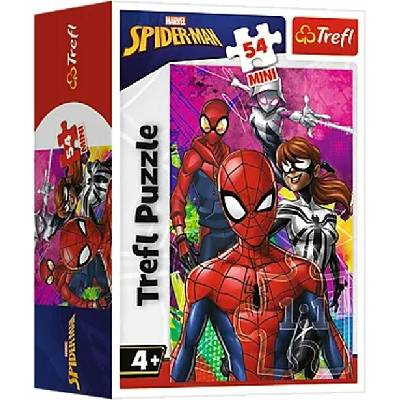 Trefl Mini Spider-Man Obratnosť a odvaha portrét hrdinov 54 dielov
