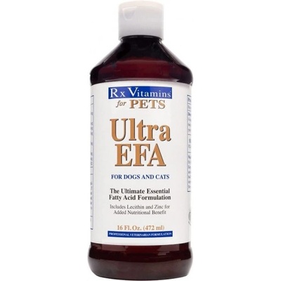 Rx Vitamins Inc RX ULTRA EFA - най-добрата формула незаменими мастни киселини, включва лецитин и цинк, за кучета и котки, 472 мл, Rx Vitamins САЩ - 8610-16