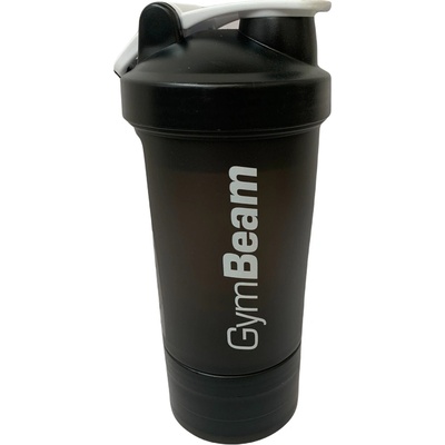 GymBeam Vícedílný šejkr Blend Bottle Black White