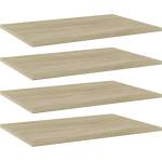 vidaXL Рафтове, 4 бр, дъб сонома, 60x40x1, 5 см, инженерно дърво (805256)