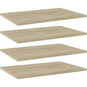 vidaXL Рафтове, 4 бр, дъб сонома, 60x40x1, 5 см, инженерно дърво (805256)