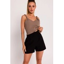M775 šortky so záhybmi čierne