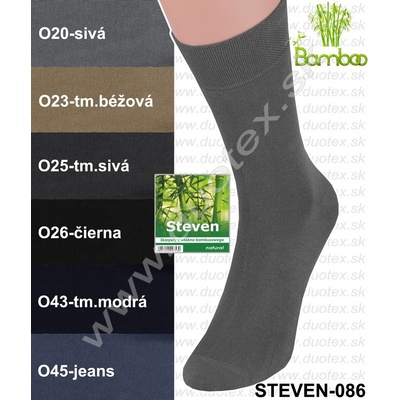 Steven Bambusové ponožky 086 O23-tm.béžová