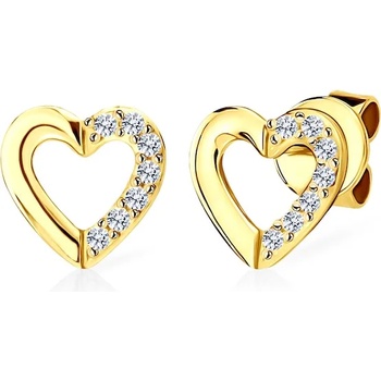 Image 1 of SAVICKI Обеци със сърце savicki: злато. диаманти