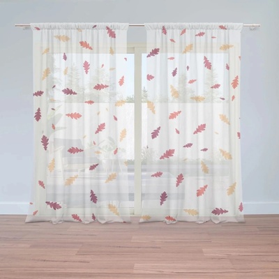Sablio Záclony Farebné jesenné lístie: 2ks 150x250cm