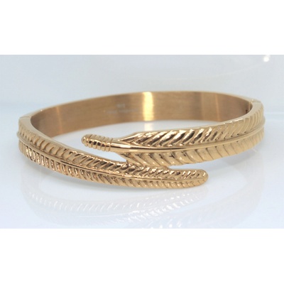 Steel Edge dámský pevný náramek na ruku chirurgická ocel WJHB543 zlatá