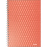 Esselte Цветна тетрадка със спирала "Breeze", A5, карирана, коралова (628468)