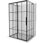 Mexen Rox-3S L душ кабина 3-стенна плъзгаща се лява 105 x 85 cm, черна решетка, черна - 8C2L-105-085-70-77-3S-L (8C2L-105-085-70-77-3S-L)