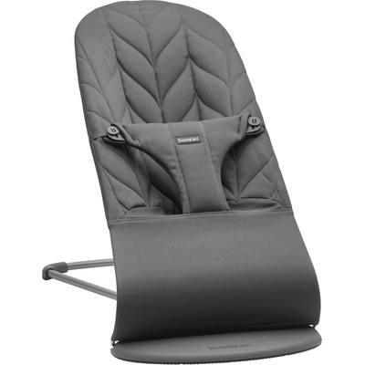 Baby Björn Lehátko Bouncer Bliss Anthracite cotton Petal Woven – Zboží Dáma