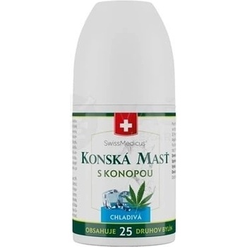 Swiss Medicus Konská Masť s konopou chladivá masážny roll-on 90 ml