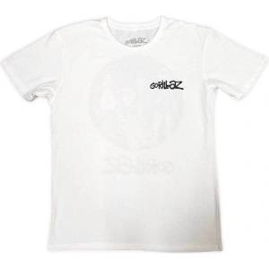 Gorillaz Song Machine Brush Logo (Back Print) White L Риза (GORTS28MW03)
