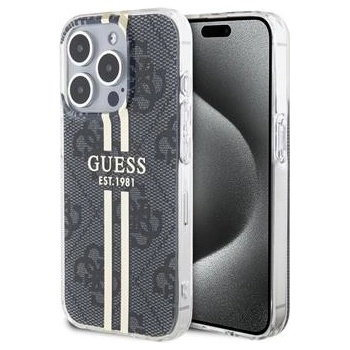 Guess IML 4G Gold Stripe iPhone 15 Pro Max čierne