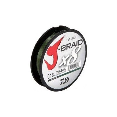 Daiwa šňůra J-Braid 8 Tmavě Zelená 300m 0,16mm 9kg