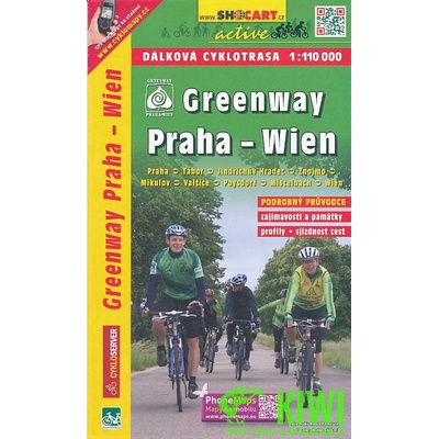 Cykloprůvodce Greenway Praha Wien 1:110 000