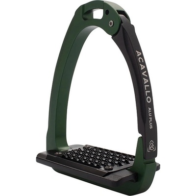 Acavallo Třmeny bezpečnostní Arena Aluplus 2.0 hunter green 12 cm