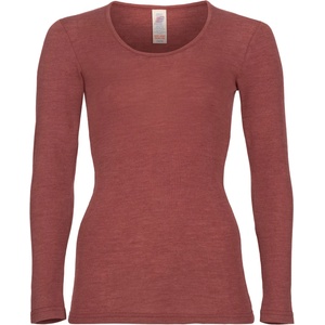 Engel Дамско копринено термобельо Engel Women's Undershirt L/S Merino base layer - Copper - размер 46/48 (EU) (114-0634-1111)
