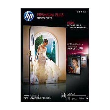 HP Хартия HP Premium Plus Glossy Photo Paper-20 sht/A4/210 x 297 - CR672A