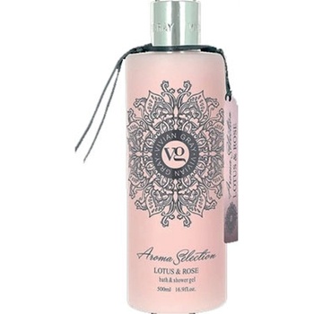 Vivian Gray Aroma Selection Lotus & Rose luxusní sprchový gel a pěna do koupele 500 ml