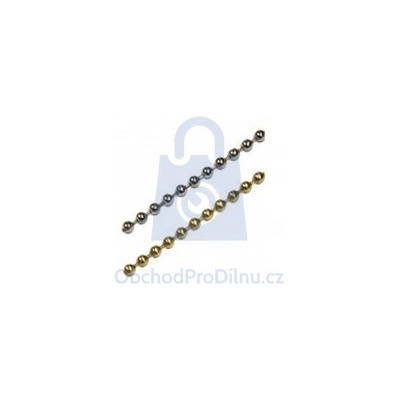 Řetěz kuličkový, povrchově upravený 2,4 mm pomosazený 50 m