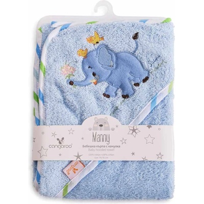 Cangaroo Бебешка хавлия Cangaroo - Manny, 76 х 76 cm, синя (110187)
