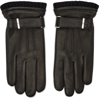 Calvin Klein Мъжки ръкавици Calvin Klein Leather Rivet Gloves K50K507425 Черен (Leather Rivet Gloves K50K507425)
