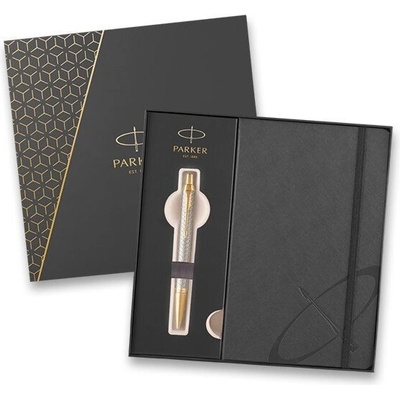 Parker 1502/3292687 IM Premium Warm Grey GT sada dárková sada kuličkové tužky v kazetě se zápisníkem – Zboží Živě
