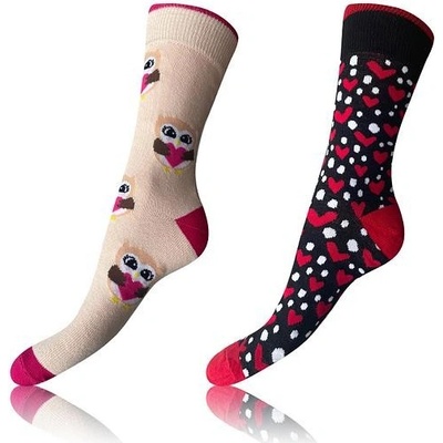 Bellinda CRAZY SOCKS 2x BE481024 bielačervená čierna