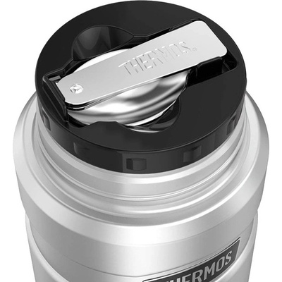 Thermos termoska na jídlo 470 ml + skládací lžíce Tmavě Modrá