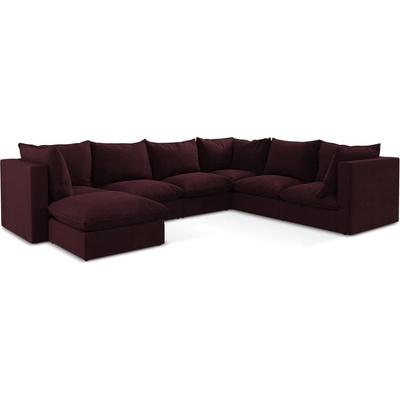makamii Бордо ъглов диван (десен ъгъл/U форма) Manao - Makamii (MANAO_UL_41_P1_C4)
