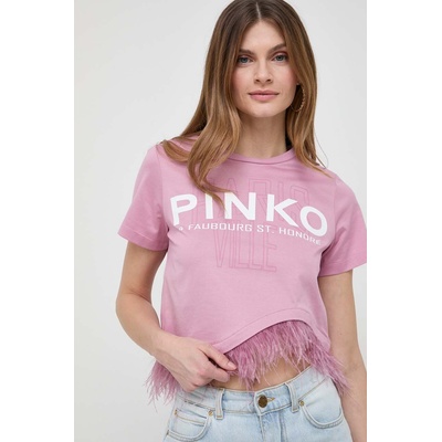 Pinko Памучна тениска Pinko в розово 103130. A1LV (103130.A1LV)