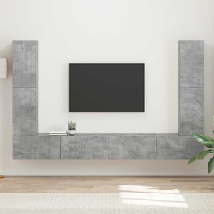 vidaXL Комплект ТВ шкаф 8 бр. 31 x 30 x 60 cm Циментено сиво (3409135)